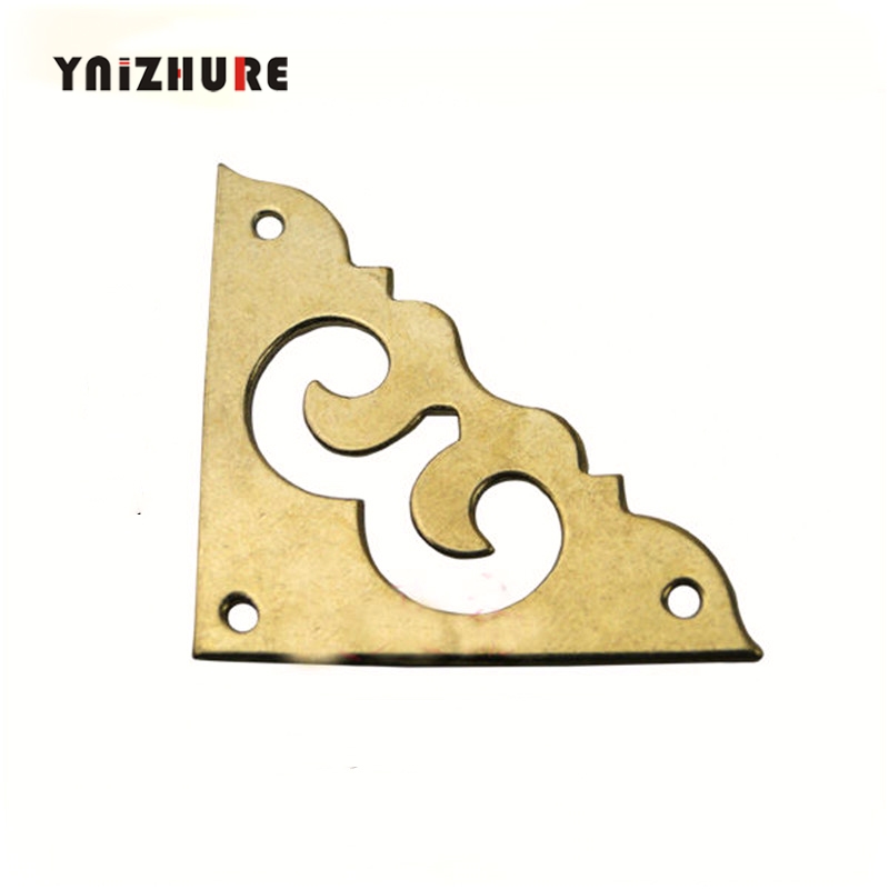 16pcs 30mm Chinese Antique Furniture Copper Wrap Angle Corner Piece Cabinet Door Corner Flower Piece Of Hardware Accessories|Corner Brackets|   - AliExpress