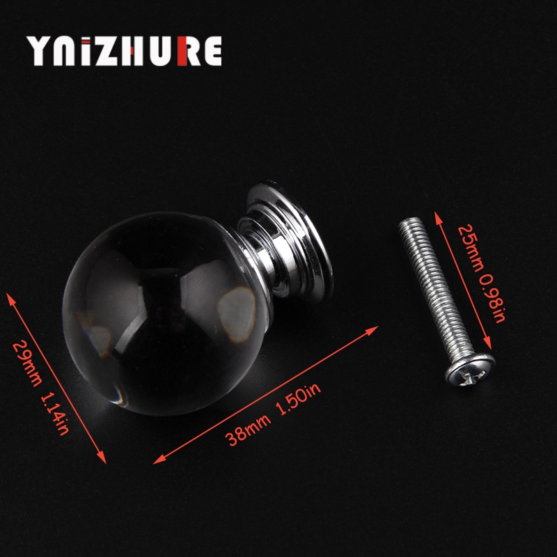 YNIZHURE 30mm Crystal smooth ball Shape Design Crystal Glass Cupboard Pulls Drawer Knobs|Cabinet Pulls|   - AliExpress