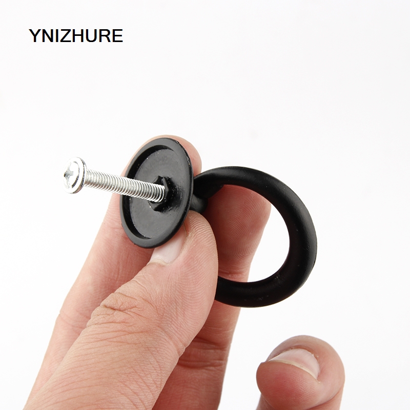 YNIZHURE 34*25mm 20PCS Circle Color Gold Silver Black Ring Zinc Alloy Door Handles Pulls Cabinet Antique Furniture Hardware|furniture hardware|antique furniture hardwaredoor handle pull - AliExpress