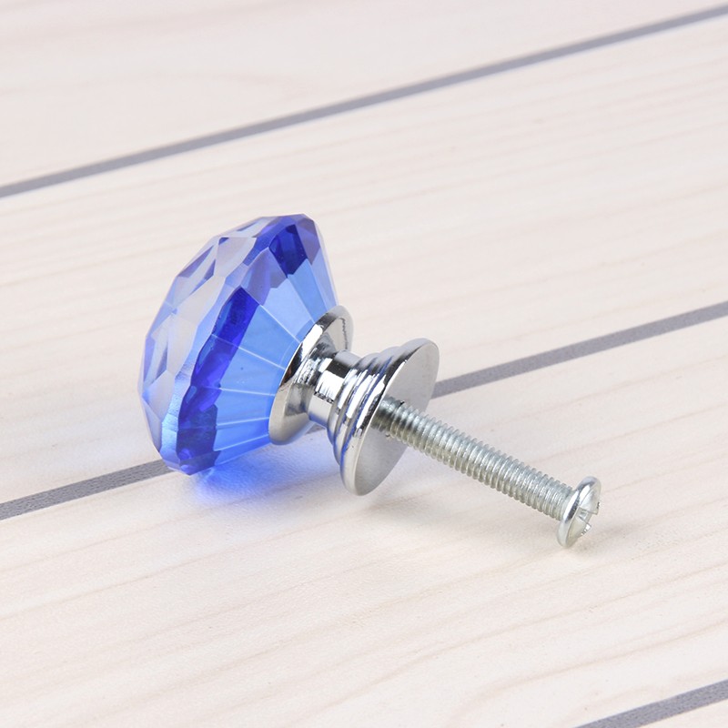 10PCS/Set Blue Diamond Wardrobe Cabinet Cupboard Wardrobe Drawer Door Handles Crystal Glass 30mm Pulls Knobs Kitchen Accessories|door handle crystal|handle crystalpull knob - AliExpress