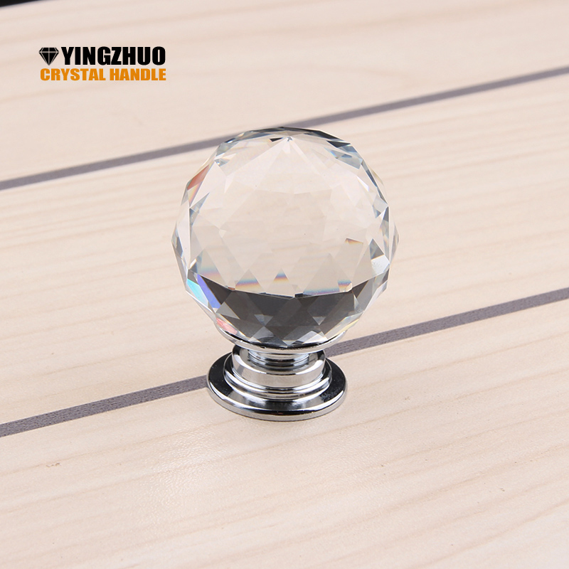 10pcs/lot 30mm Tiradores Muebles  Hot  Crystal Glass Clear Cupboard Door Drawer Knobs Pull Handle Sliver Kitchen Yz 2003|drawer knobs|tiradores mueblesknob pull handle - AliExpress