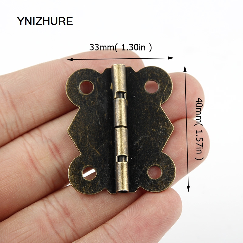 30pcs 33*40mm 50Pcs Bronze Tone Metal Hinge,Cabinet Door Hinge 4 Holes Butterfly Antique,Vintage Butterfly Hinge With Screws|Cabinet Hinges|   - AliExpress