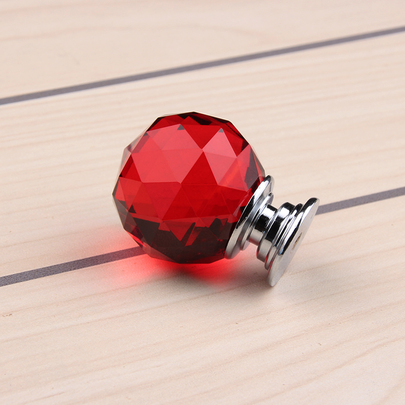 Puxadores Puxador 30mm Newest Arrival Fashion Cabinet Cupboard Wardrobe Red Crystal Glass Drawer Knob Pull Handle Free Shipping|crystal glass drawer knobs|glass drawer knobsdrawer knobs - AliExpress