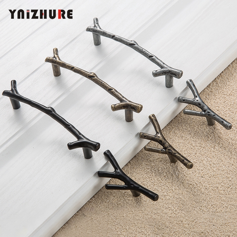 Fashion Tree Branch Furniture Handle 96mm 128mm Black Silver Bronze Kitchen Cabinet Handles Drawer Knobs Door Pulls Hardware|Cabinet Pulls|   - AliExpress