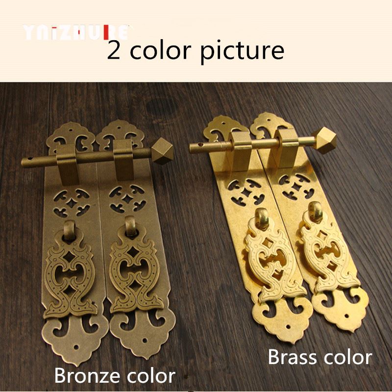 1pair Chinese Antique Furniture Handle Classic Bookcase Pure Copper Handle Cupboard Wardrobe Door Drawer Retro Handle|Cabinet Pulls|   - AliExpress