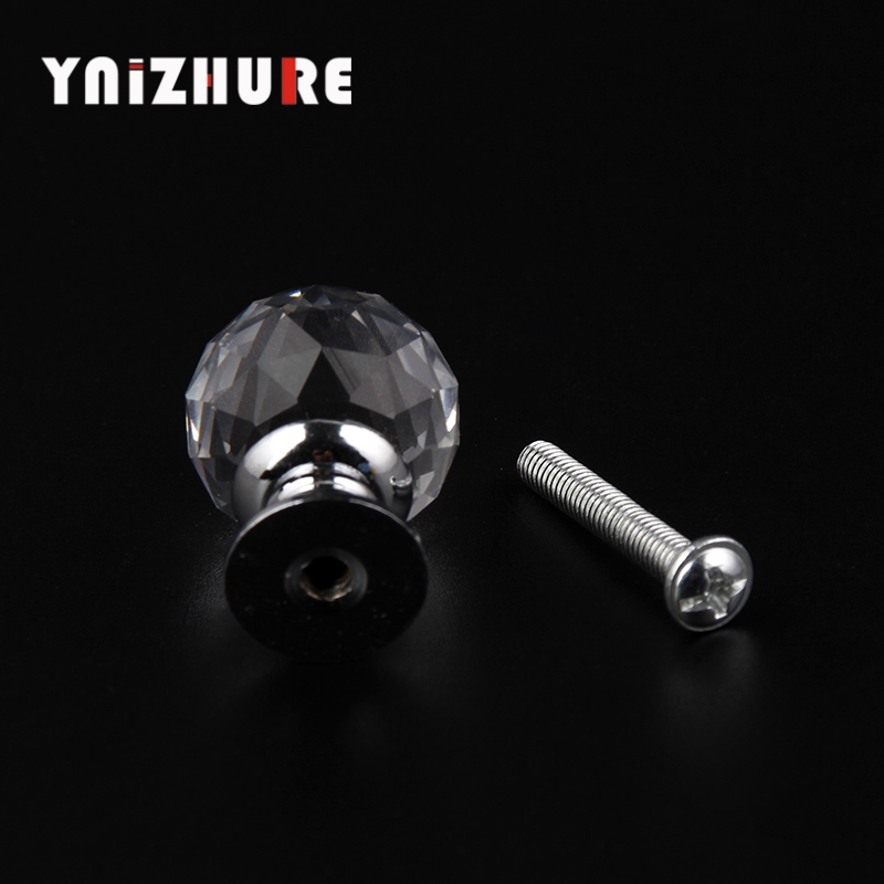 YNIZHURE 20mm Crystal Ball Design Clear Crystal Glass Knobs Cupboard Drawer Pull Kitchen Cabinet Wardrobe Handles Hardware|Cabinet Pulls|   - AliExpress