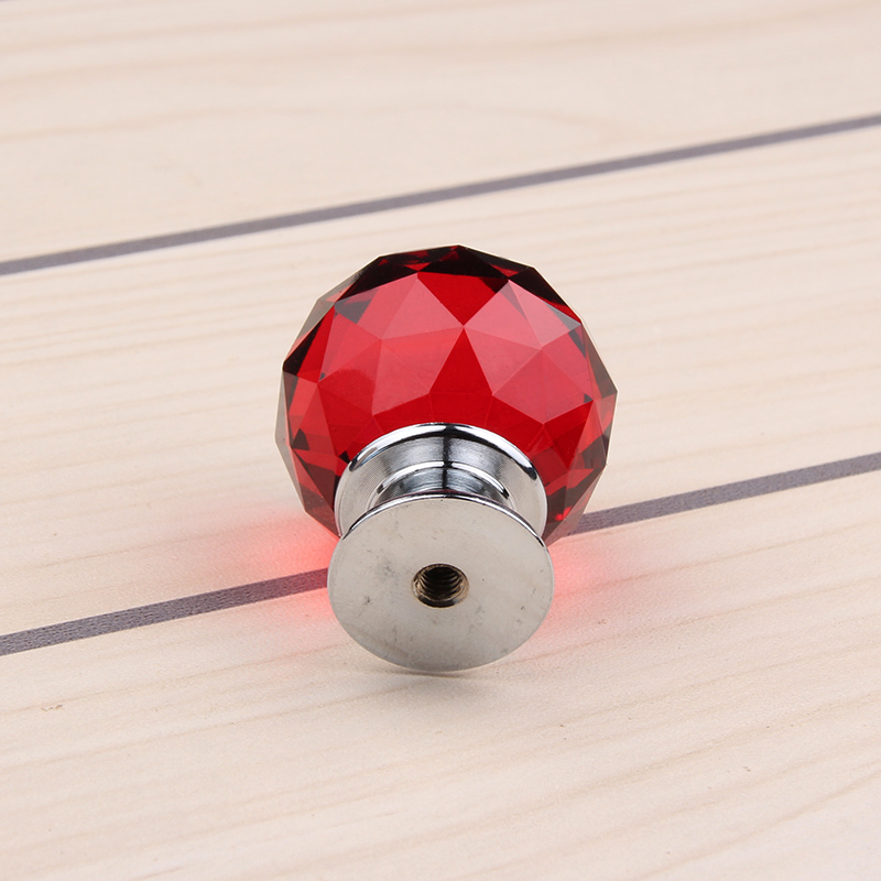 Puxadores Puxador 30mm Newest Arrival Fashion Cabinet Cupboard Wardrobe Red Crystal Glass Drawer Knob Pull Handle Free Shipping|crystal glass drawer knobs|glass drawer knobsdrawer knobs - AliExpress