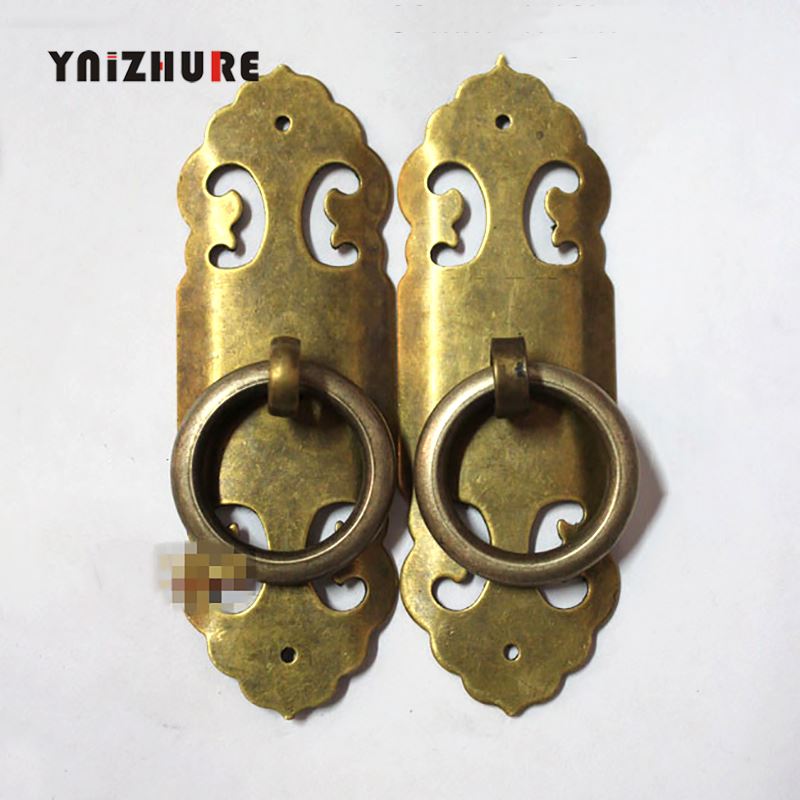 2pcs 90mm Chinese Antique Bronze Copper Door Cupboard Door Handle Arche|Cabinet Pulls|   - AliExpress