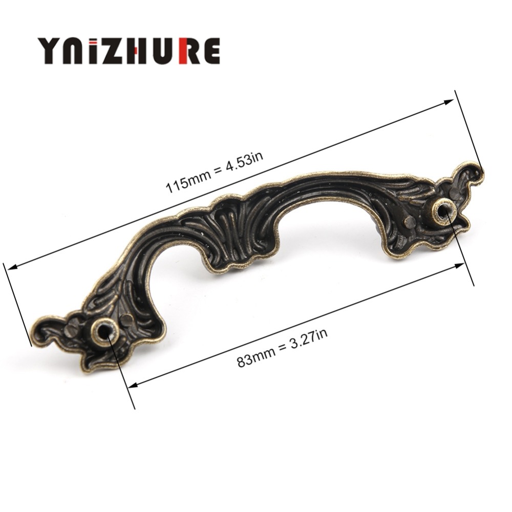 YNIZHURE 10PCS 115mm Leaves Striped Vintage Kitchen Cabinet Cupboard Dresser Door Drawer Ring Pull Handles Dresser Drawer Knobs|Cabinet Pulls|   - AliExpress