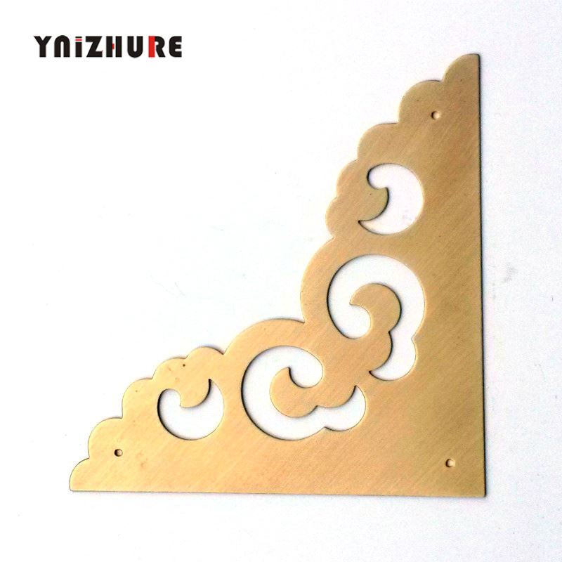 4PCS  Chinese Antique Furniture Copper Wrap Angle Cabinet Door Gusset Corner Flower Copper Corners Hardware Accessories 2color|Corner Brackets|   - AliExpress