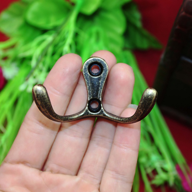 50PCS 53 * 30MM antique cupboard alloy hook coat hooks home decoration accessories double snap hooks|hook coat|hook hookshooks decorative - AliExpress