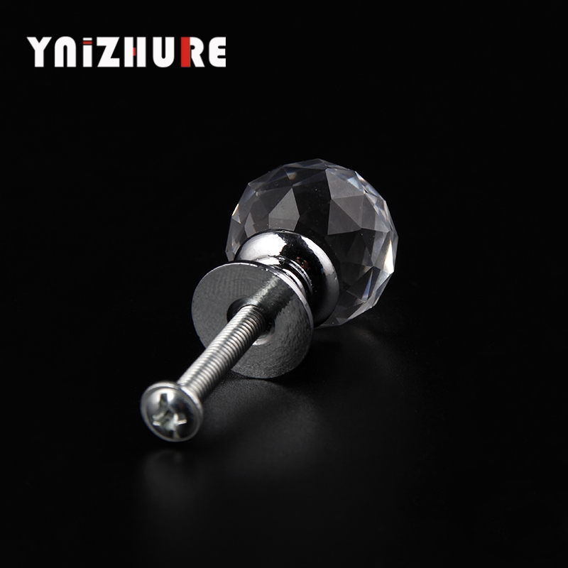 YNIZHURE 20mm Crystal Ball Design Clear Crystal Glass Knobs Cupboard Drawer Pull Kitchen Cabinet Wardrobe Handles Hardware|Cabinet Pulls|   - AliExpress