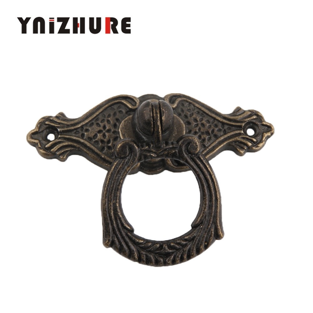 YNIZHURE 10PCS Antique Furniture Handles Vintage Cabinet Knobs Kitchen Cupboard Dresser Door Drawer Ring Pull Handles 65*50MM|Cabinet Pulls|   - AliExpress