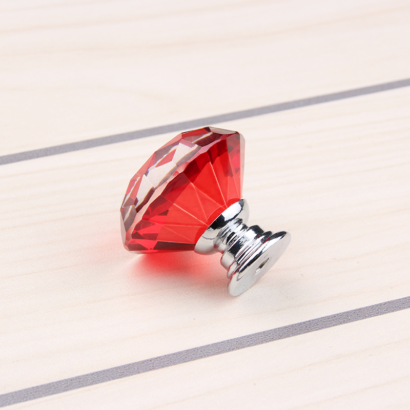 10pcs 30mm  High Quality Diamond Shape Crystal Glass Drawer Cabinet Pull Handle Knob Red Free Shipping|handle knob|pull handle knobknob red - AliExpress