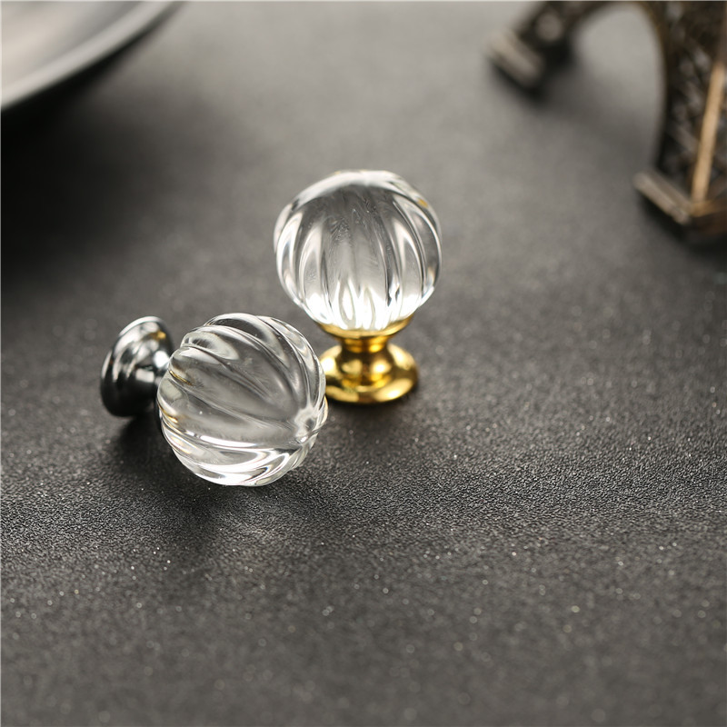 New 30mm 10PCS Furniture handle Pumpkin Crystal Ball Glass Alloy Door Drawer Cabinet Wardrobe Pull Handle Small Knobs With Screw|small knobs|furniture handlepull handle - AliExpress