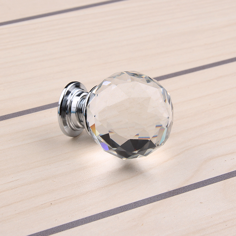 10pcs/lot 30mm Tiradores Muebles  Hot  Crystal Glass Clear Cupboard Door Drawer Knobs Pull Handle Sliver Kitchen Yz 2003|drawer knobs|tiradores mueblesknob pull handle - AliExpress