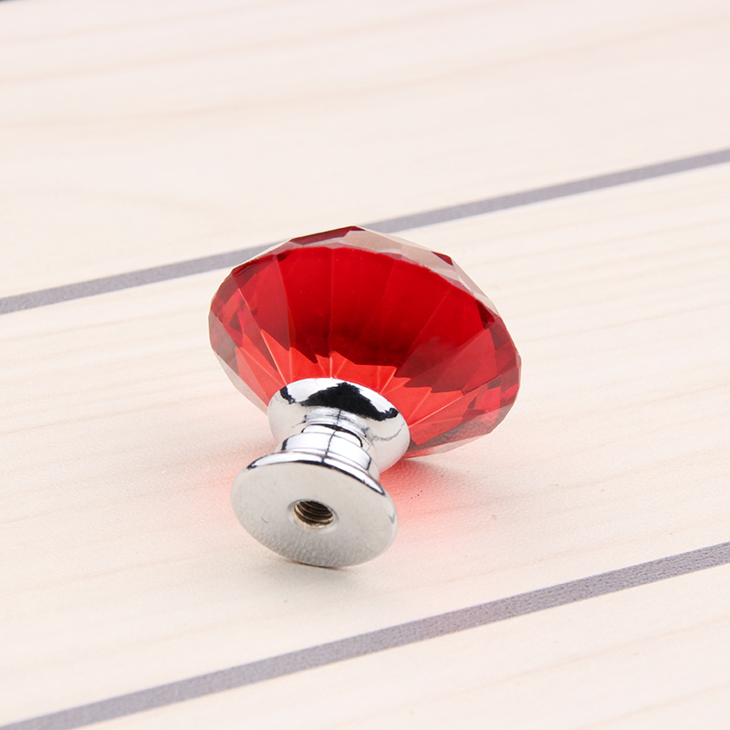 10pcs 30mm  High Quality Diamond Shape Crystal Glass Drawer Cabinet Pull Handle Knob Red Free Shipping|handle knob|pull handle knobknob red - AliExpress