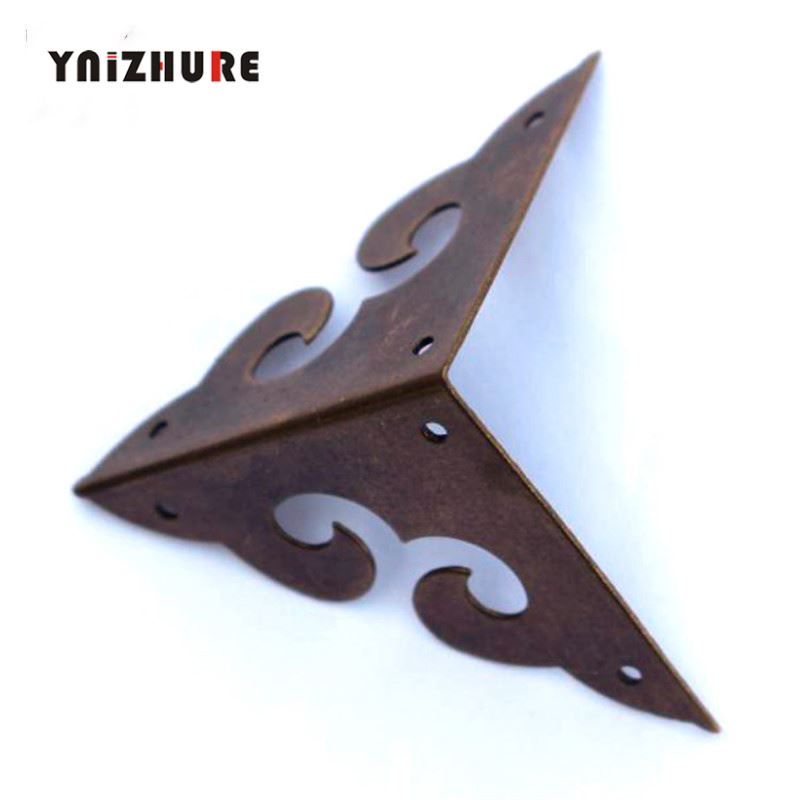 8PCS 45MM Antique Copper Wrap Angle Corner Chinese Furniture Brass Accessories Sided Wooden Corner Flower Clouds Hollow Counter|Corner Brackets|   - AliExpress