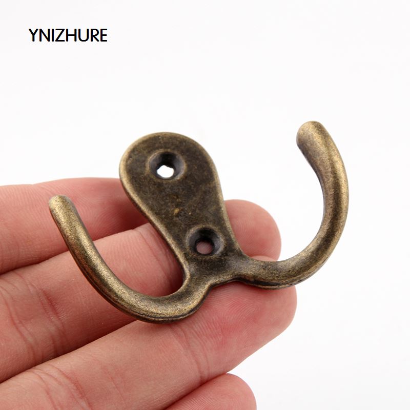 YNIZHURE 10pcs  41*55mm Hot Sale Time limited Hooks  Vintage Bronze Wall Hook Rustic Key Coat Bag Hat Hanger Robe|robe hook|robe roberobe hot - AliExpress