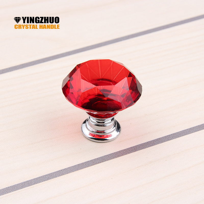 10pcs 30mm  High Quality Diamond Shape Crystal Glass Drawer Cabinet Pull Handle Knob Red Free Shipping|handle knob|pull handle knobknob red - AliExpress