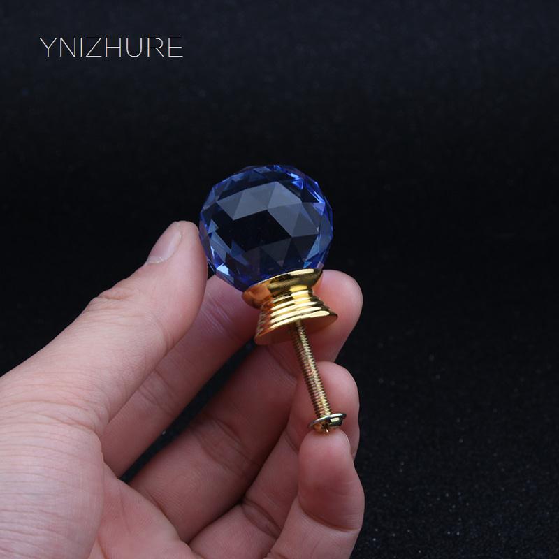 10pcs 30mm Treasure Blue Crystal Glass knob Drawer Door Wardrobe handle Dresser TV Cabinet Furniture Accessories hardware|glass knobs|crystal glass knobwardrobe handles - AliExpress