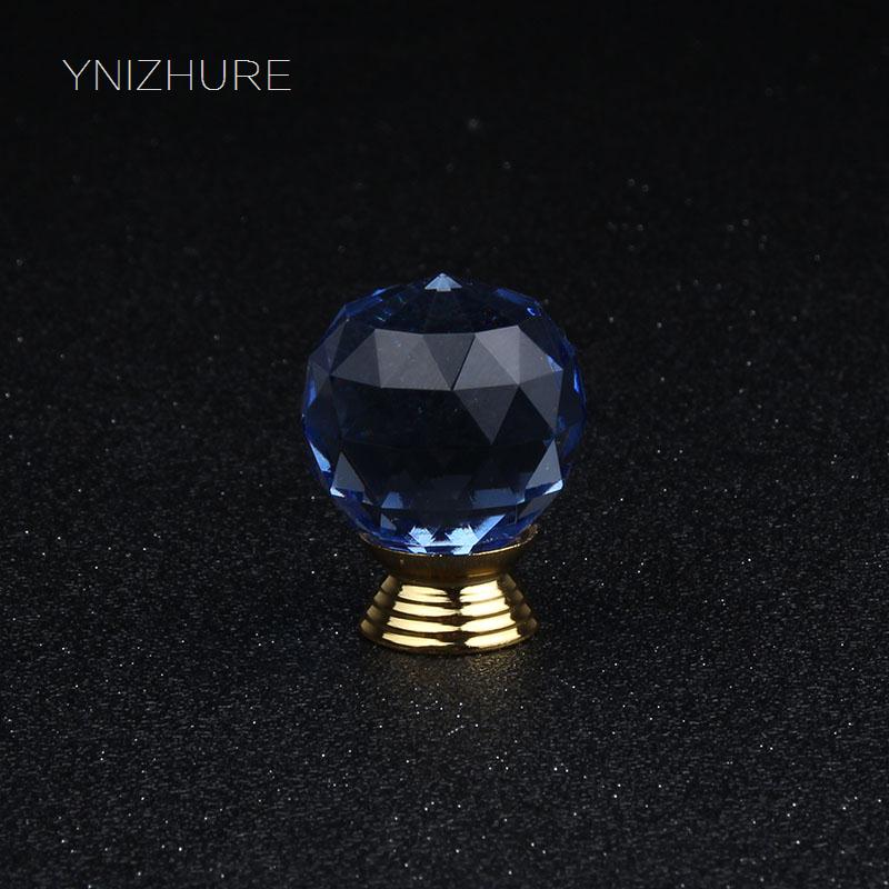 10pcs 30mm Treasure Blue Crystal Glass knob Drawer Door Wardrobe handle Dresser TV Cabinet Furniture Accessories hardware|glass knobs|crystal glass knobwardrobe handles - AliExpress