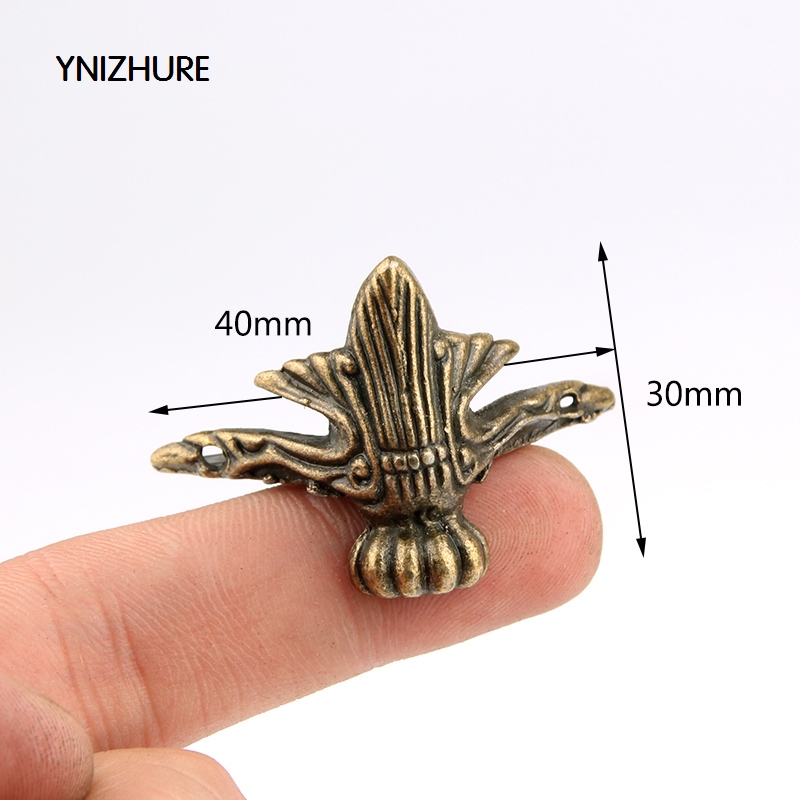 20pcs 40*30mm Antique Decorative Corner Foot Four Sides Of The Box Theropod Alloy Care Wooden Palette|decorative corner|corner decorativebox corners - AliExpress