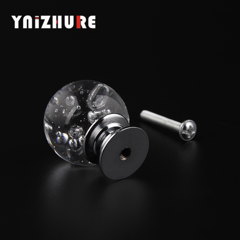 YNIZHURE 30mm Bubble Ball Design Clear Crystal Glass Knobs Cupboard Drawer Pull Kitchen Cabinet Wardrobe Handles Hardware|Cabinet Pulls|   - AliExpress