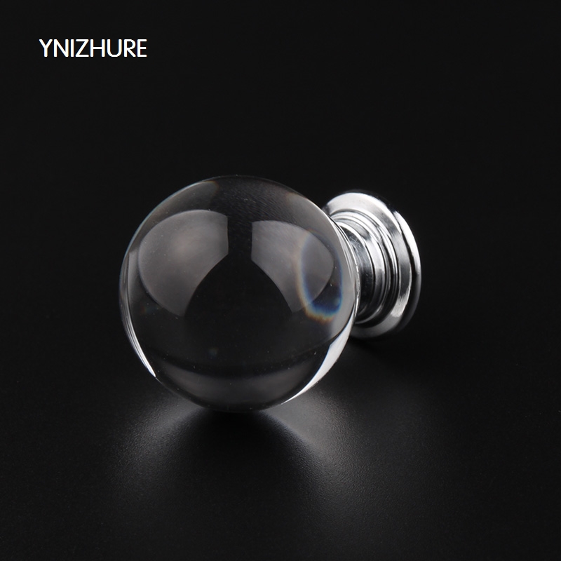 10pcs/lot 30mm Clear Smooth Ball Shape  Crystal Glass Pull Handle Cupboard Cabinet Drawer Door Furniture Knob Freeshipping|glass pull handles|furniture knobspull handle - AliExpress