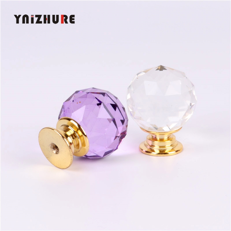 YNIZHURE Colors Gold Crystal Glass Gold Knobs Closet Dresser Drawer Kitchen Cabinet Pull Wardrobe Cupboard Handle 1PC|Cabinet Pulls|   - AliExpress