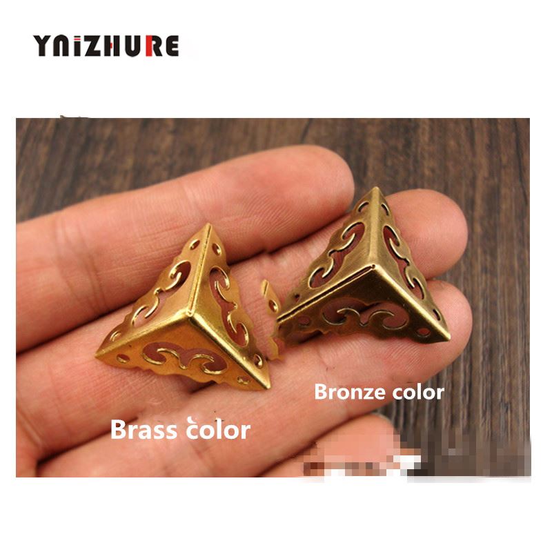 20mm 8pcs Mini Wrap Angle Chinese Antique Copper Fittings Copper Angle Wrapping Wooden Jewel Box Rebel Flower Hollow Corner|Corner Brackets|   - AliExpress