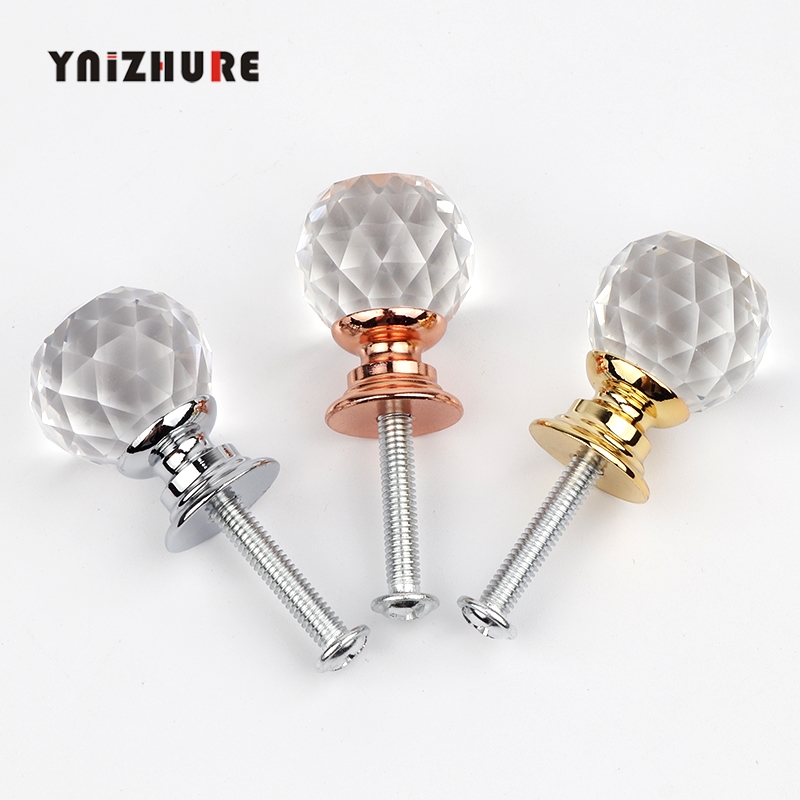 YNIZHURE Brand Design 20mm Crystal Ball Glass Knobs Cupboard Drawer Pull Kitchen Cabinet Door Wardrobe Handles Hardware|Cabinet Pulls|   - AliExpress