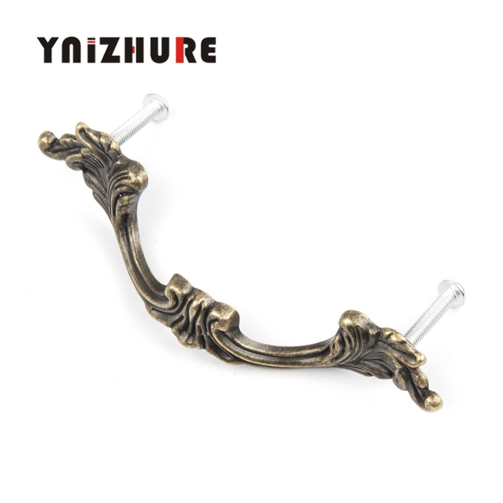 YNIZHURE 10PCS 115mm Leaves Striped Vintage Kitchen Cabinet Cupboard Dresser Door Drawer Ring Pull Handles Dresser Drawer Knobs|Cabinet Pulls|   - AliExpress