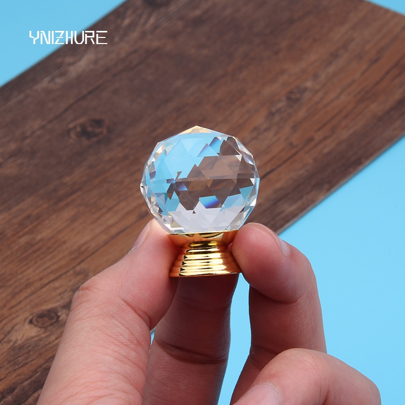 30mm Shining Crystal Diamond Ball Glass Drawer Handles Kitchen Armario Dresser Knobs Closet Decoration YZ3001 Free Shipping|glass drawer handles|drawer handlesdresser knobs - AliExpress