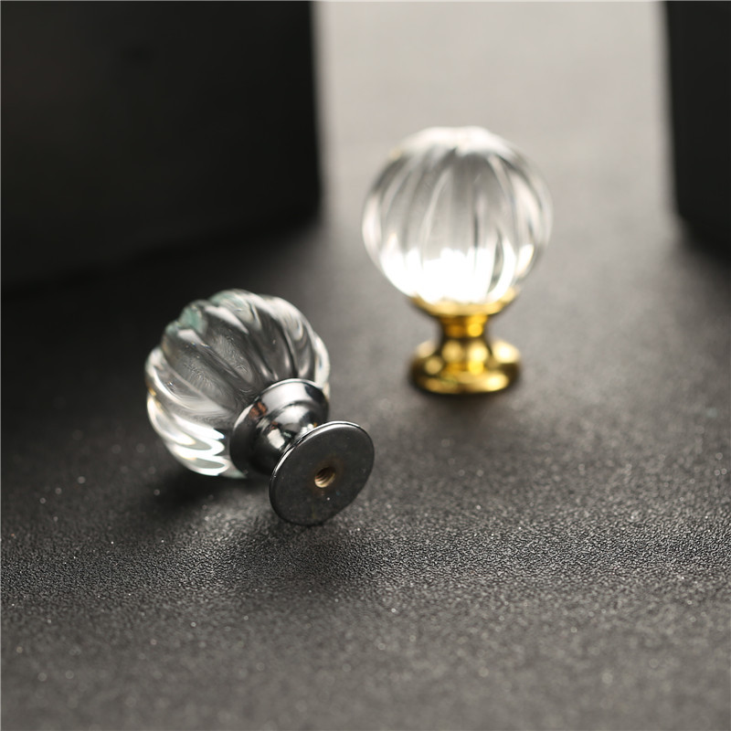 New 30mm 10PCS Furniture handle Pumpkin Crystal Ball Glass Alloy Door Drawer Cabinet Wardrobe Pull Handle Small Knobs With Screw|small knobs|furniture handlepull handle - AliExpress