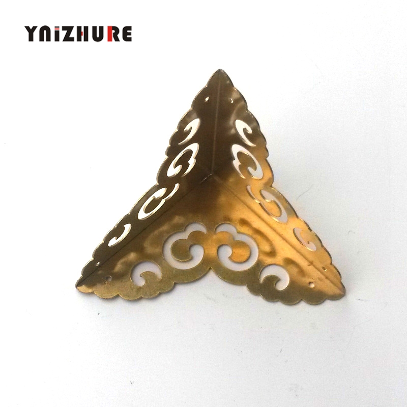 4pcs 65mm Antique Copper Wrap Angle Corner  Furniture Wooden Box Cabinet CopperGusset Cornerr Triangle Angle Code|Corner Brackets|   - AliExpress