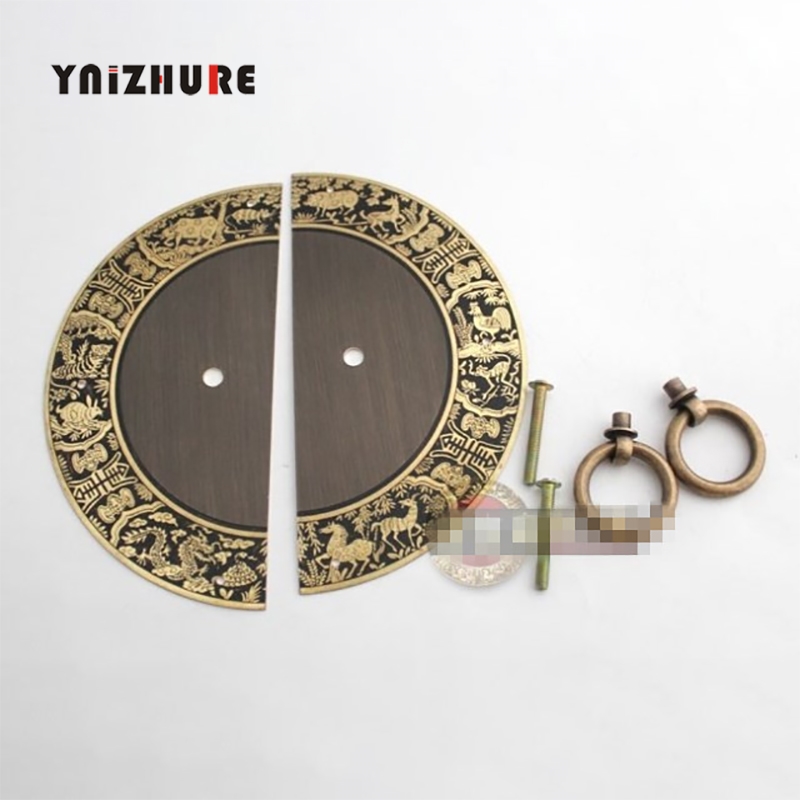 140mm Chinese Antique Furniture Cabinet Drawer Handle Copper Zodiac with Mounting Screws DB 197|Cabinet Pulls|   - AliExpress