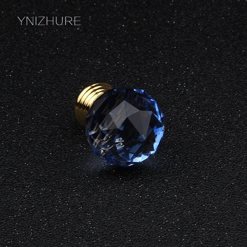 10pcs 30mm Treasure Blue Crystal Glass knob Drawer Door Wardrobe handle Dresser TV Cabinet Furniture Accessories hardware|glass knobs|crystal glass knobwardrobe handles - AliExpress