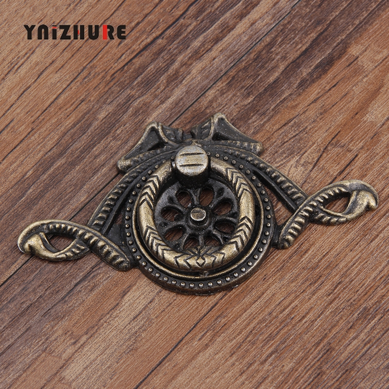 100*54mm 10PCS Antique Ring Handle Traditional Retro Furniture Drawer Cupboard Handle Knob Bronze Pull Furniture Decoration|Cabinet Pulls|   - AliExpress