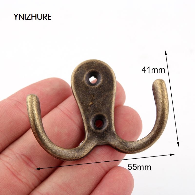 YNIZHURE 10pcs  41*55mm Hot Sale Time limited Hooks  Vintage Bronze Wall Hook Rustic Key Coat Bag Hat Hanger Robe|robe hook|robe roberobe hot - AliExpress