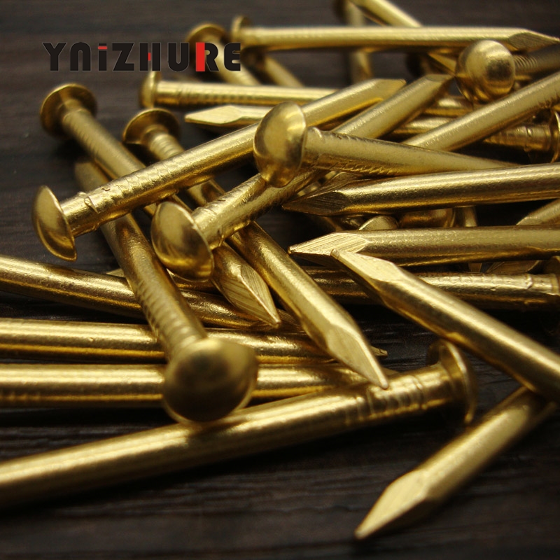 10mm 15mm 18mm 21mm 26mm 35mm Pure copper nails Round small copper nail Antique drum Furniture hinge Brass nails Gold, black|Nails|   - AliExpress