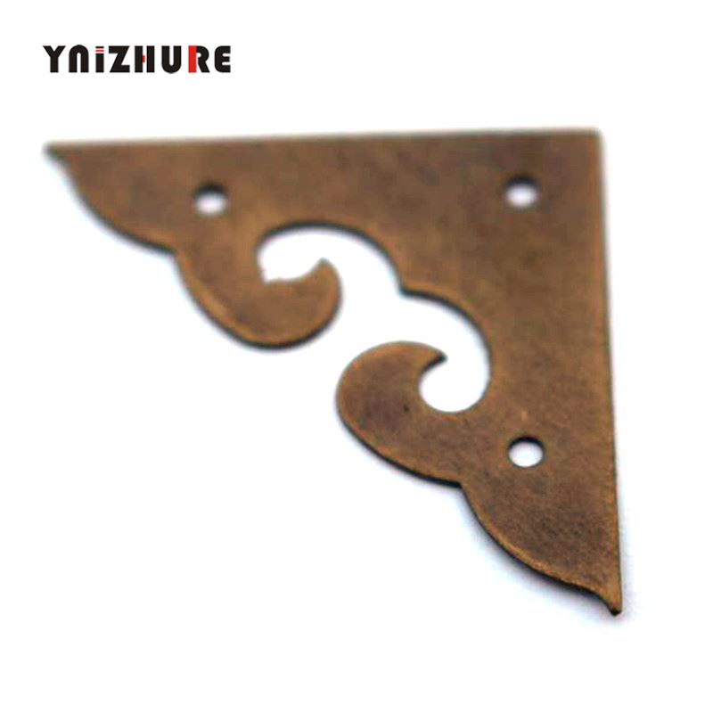 20pcs 35MM Chinese Antique Pure Copper Furniture  FIttings Jewelry Box Wooden Cabinet Copper Wrap Angle Corner Paste Kok|Corner Brackets|   - AliExpress