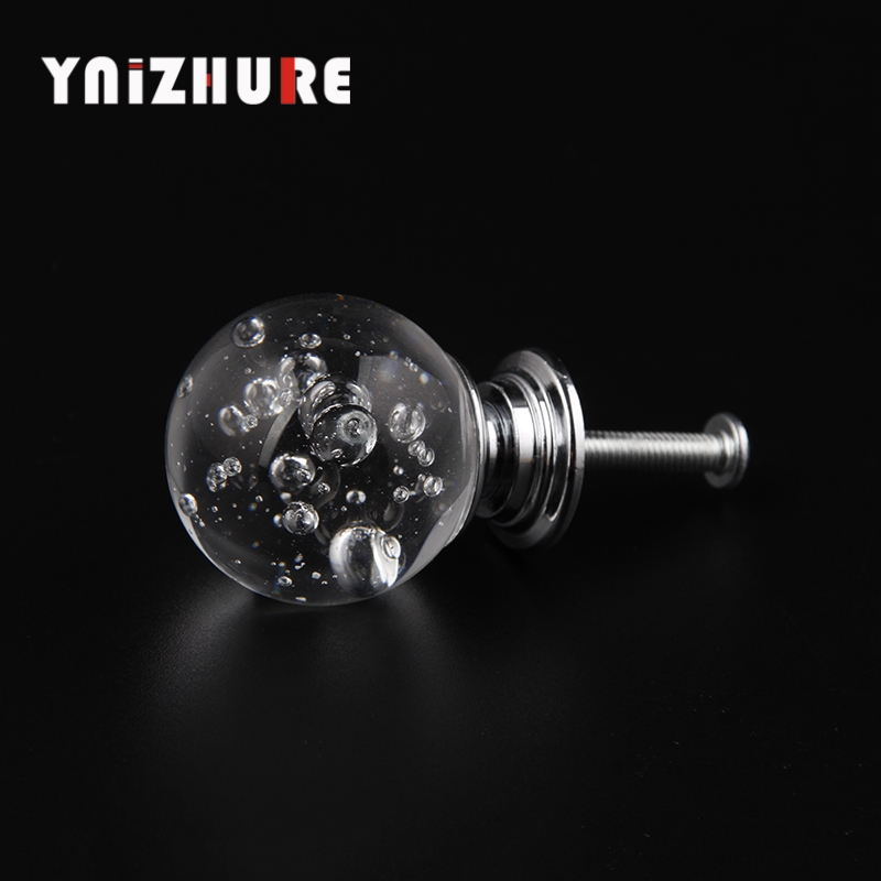 YNIZHURE 30mm Bubble Ball Design Clear Crystal Glass Knobs Cupboard Drawer Pull Kitchen Cabinet Wardrobe Handles Hardware|Cabinet Pulls|   - AliExpress