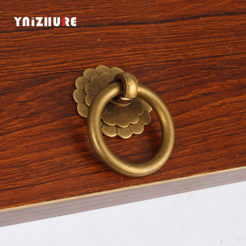 Vintage Style Brass Knobs Drawer Cabinet Knobs Pulls Antique Bronze Drop Rings Dresser Door Handles Pulls Knobs|Cabinet Pulls|   - AliExpress