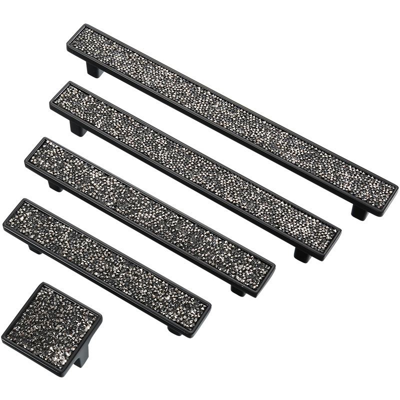 5 pieces Glitter Black Door Handles Modern Simple Drawer Pulls Kitchen Cabinet Handles and Knobs Furniture Handles Hardware|Cabinet Pulls|   - AliExpress