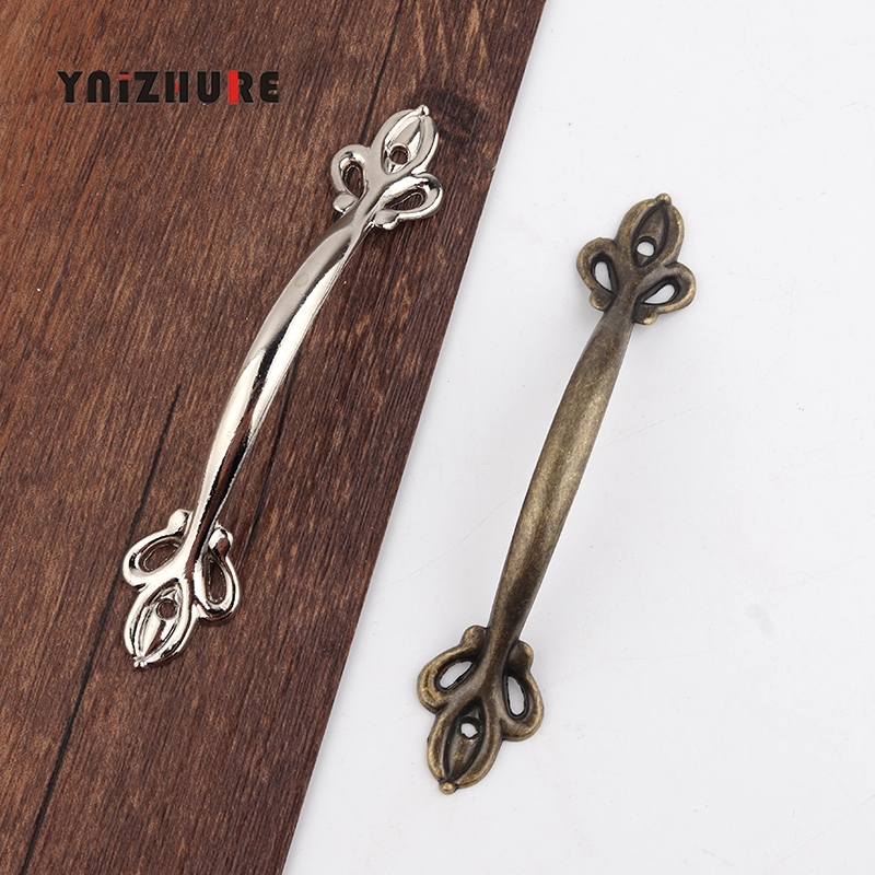 1PCS Retro Bronze Silver Alloy Kitchen Drawer Cabinet Door Handle Furniture Knobs Hardware Cupboard Antique Pull Handles|Cabinet Pulls|   - AliExpress