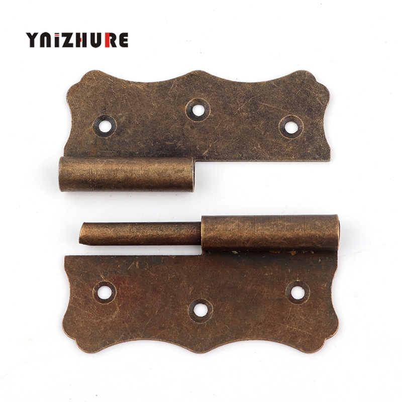 8Pcs 60*50mm Flower Cabinet Door Hinge Door Butt Hinges For DIY Box,6 Holes Bag Accessory Bronze Tone With Screws|Cabinet Hinges|   - AliExpress