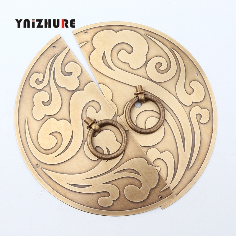 110 180mm High grade Quality Copper Handle Chinese Antique Metal Furniture Accessories Round Door Cabinets for Door Knobs|Cabinet Pulls|   - AliExpress