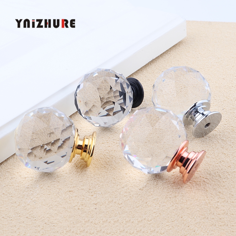 YNIZHURE Brand Hot 35mm Crystal Glass Ball Knobs Handles Dresser Drawer Kitchen Cabinet Pull Cupboard Handle|Cabinet Pulls|   - AliExpress