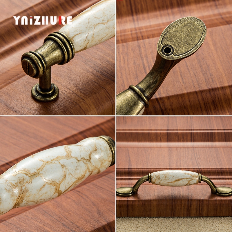 Antique Furniture Handles Marble Vein Knobs and Handles Ceramic Handles for Kitchen Cupboards Cabinet Door knobs Drawer Pulls|Cabinet Pulls|   - AliExpress